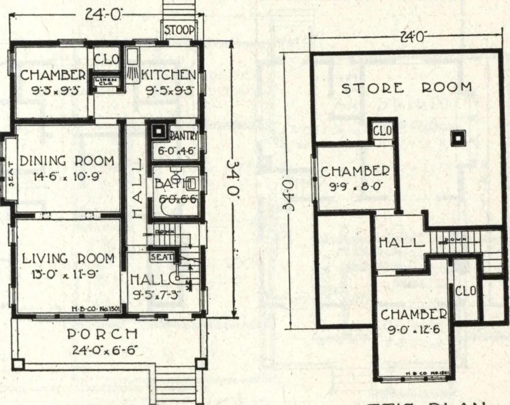 An illustration from A plan book of Harris homes., 1918, leaf 48