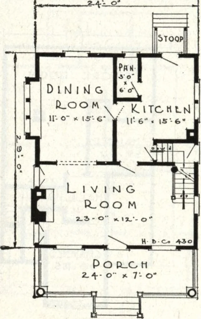 An illustration from A plan book of Harris homes., 1918, leaf 49