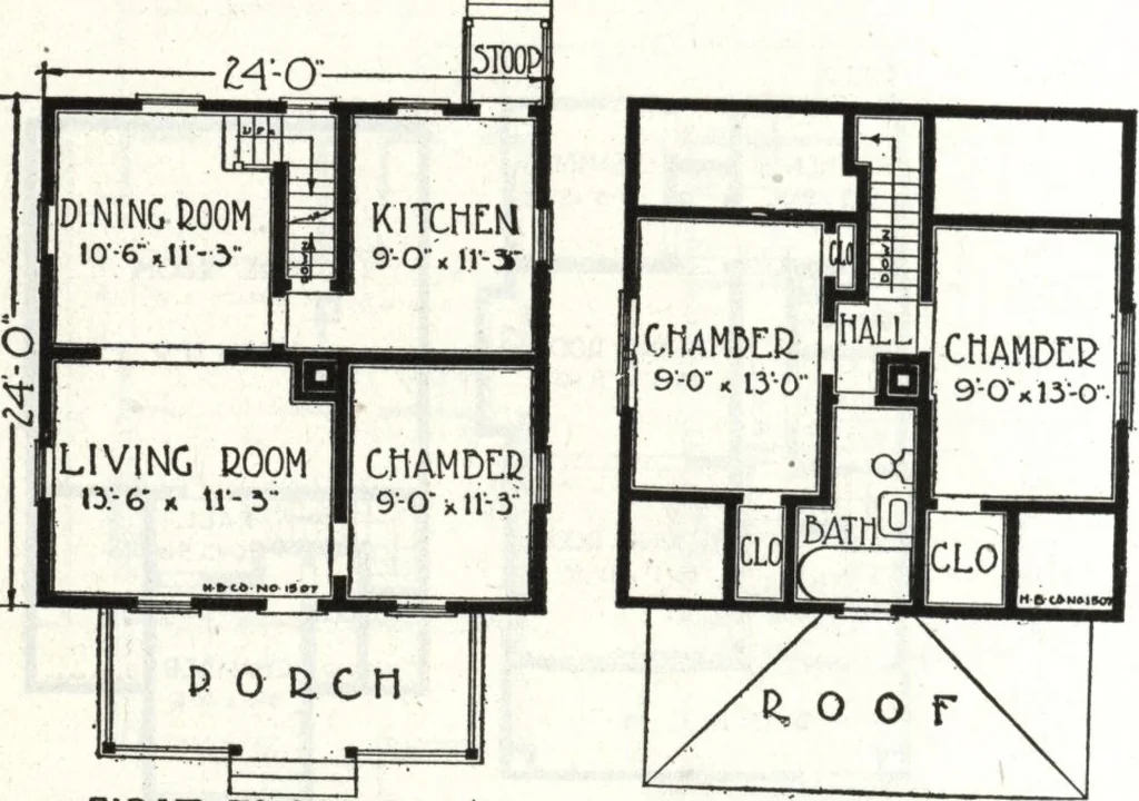 An illustration from A plan book of Harris homes., 1918, leaf 51