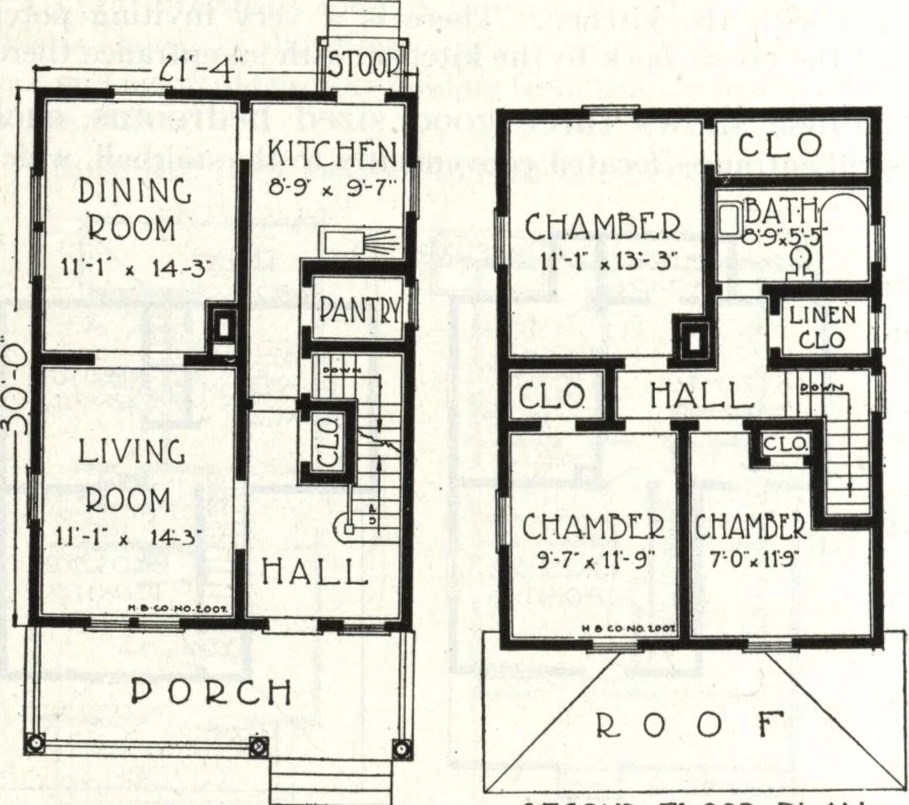 An illustration from A plan book of Harris homes., 1918, leaf 55