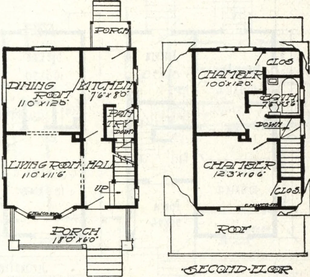 An illustration from A plan book of Harris homes., 1918, leaf 56