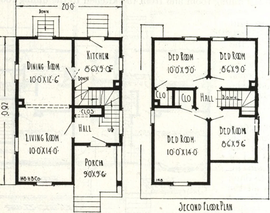 An illustration from A plan book of Harris homes., 1918, leaf 57