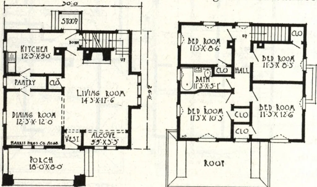 An illustration from A plan book of Harris homes., 1918, leaf 59