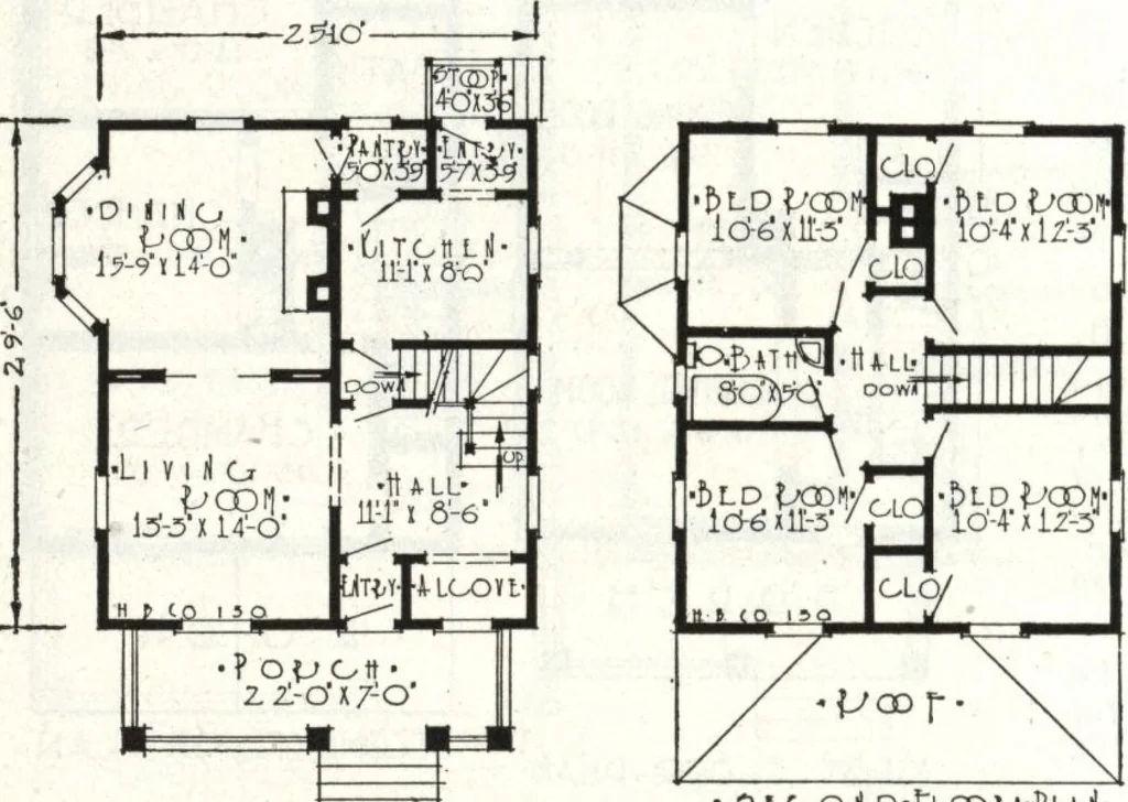 An illustration from A plan book of Harris homes., 1918, leaf 63