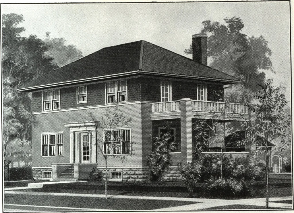 An illustration from A plan book of Harris homes., 1918, leaf 64