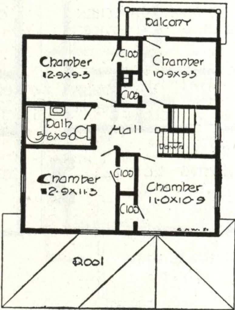 An illustration from A plan book of Harris homes., 1918, leaf 65