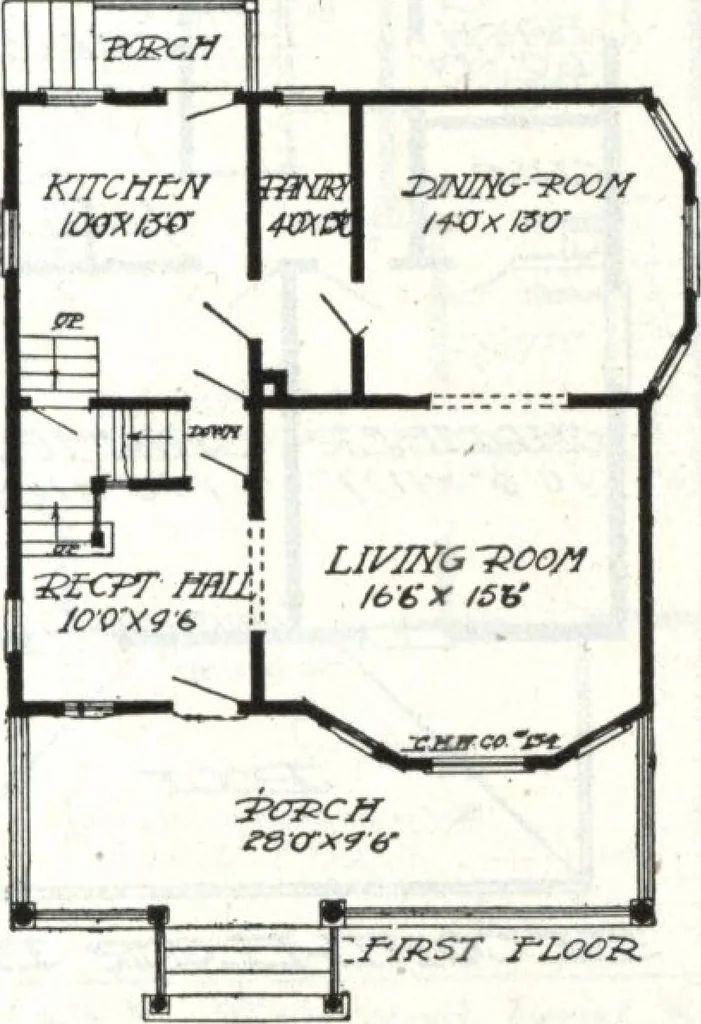 An illustration from A plan book of Harris homes., 1918, leaf 68