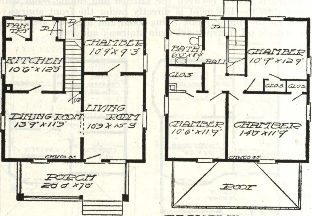 An illustration from A plan book of Harris homes., 1918, leaf 69