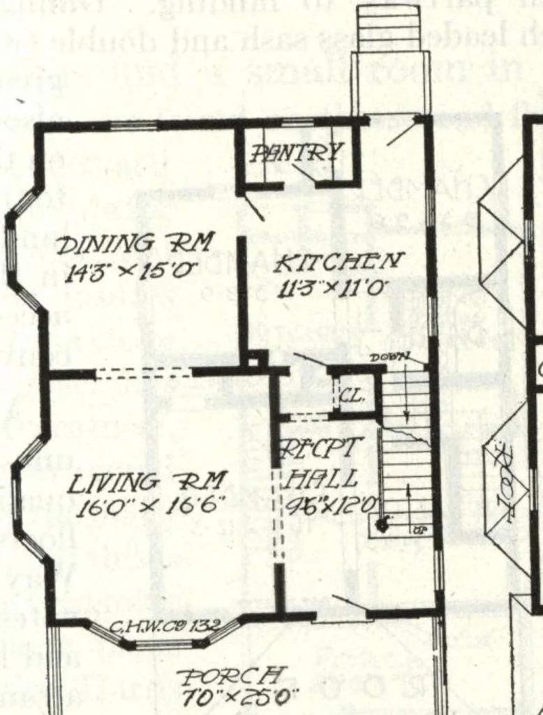 An illustration from A plan book of Harris homes., 1918, leaf 70