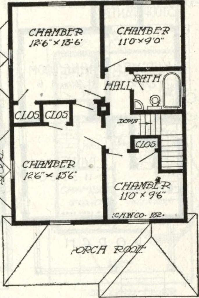 An illustration from A plan book of Harris homes., 1918, leaf 70