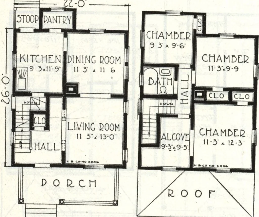 An illustration from A plan book of Harris homes., 1918, leaf 71