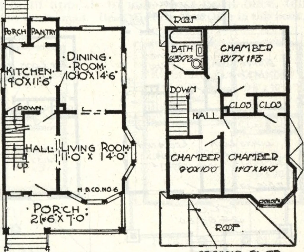 An illustration from A plan book of Harris homes., 1918, leaf 72