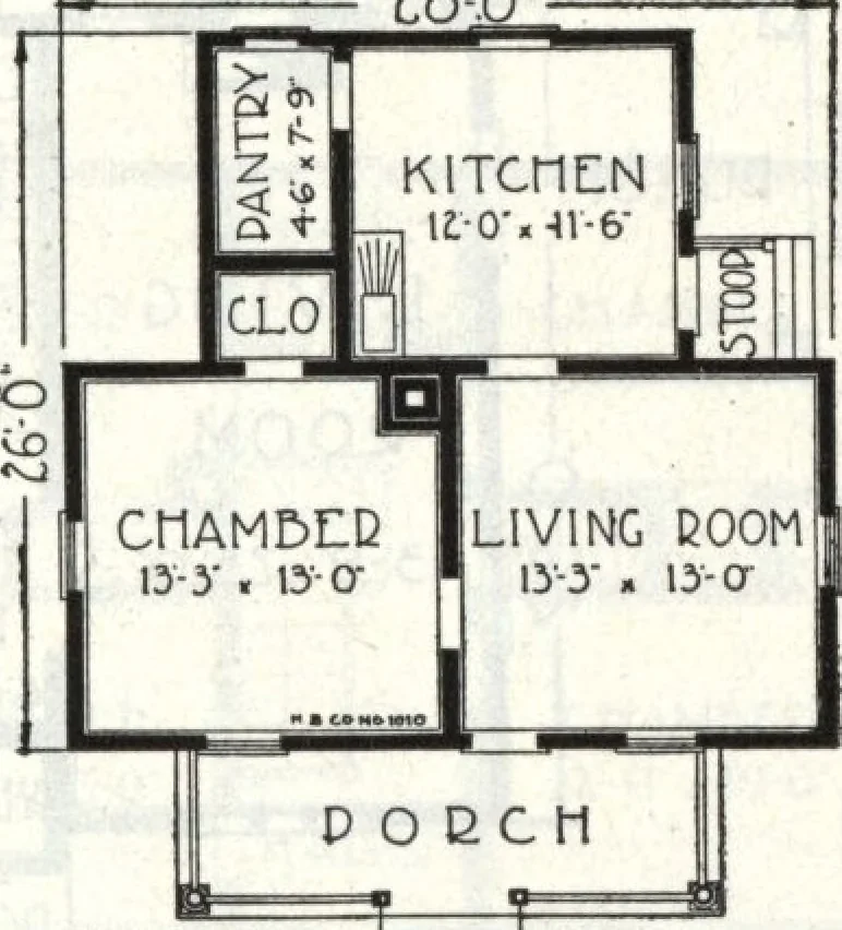 An illustration from A plan book of Harris homes., 1918, leaf 76