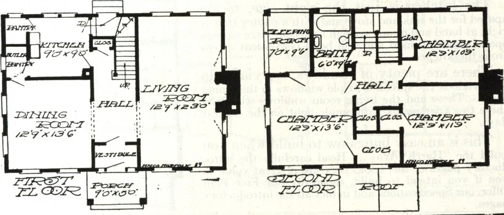 An illustration from A plan book of Harris homes., 1918, leaf 80