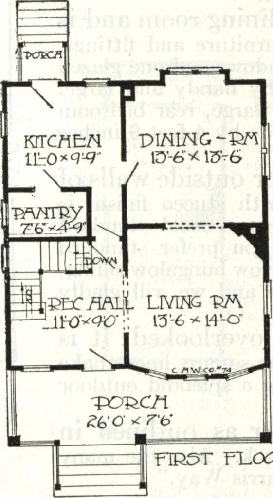 An illustration from A plan book of Harris homes., 1918, leaf 82