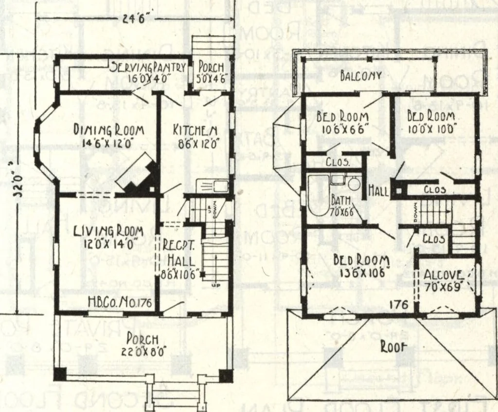 An illustration from A plan book of Harris homes., 1918, leaf 84
