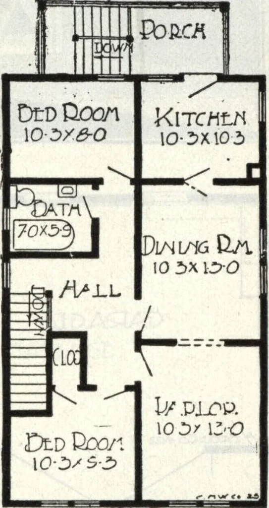 An illustration from A plan book of Harris homes., 1918, leaf 88