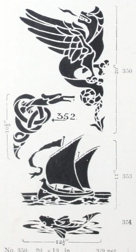 An illustration from A practical guide to stencilling / by Frank Gibson., 1913, leaf 17