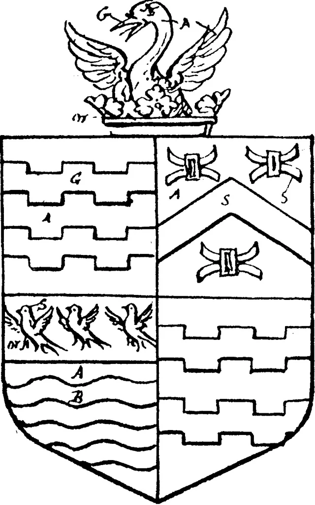 An illustration from A visitation of the county of Kent, 1906, leaf 100