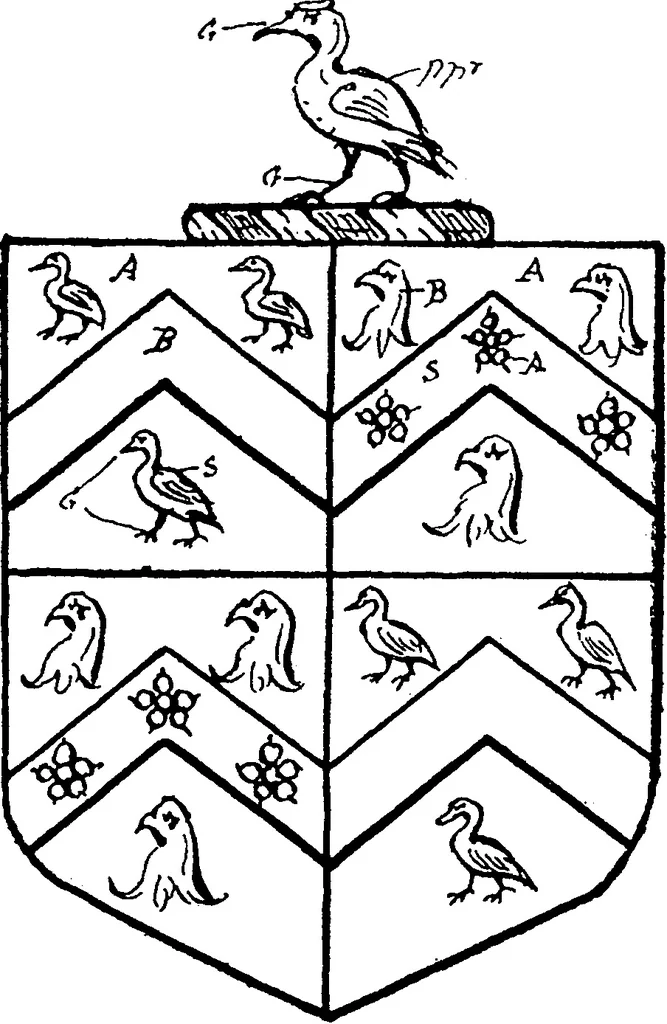 An illustration from A visitation of the county of Kent, 1906, leaf 104