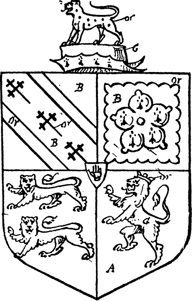 An illustration from A visitation of the county of Kent, 1906, leaf 105