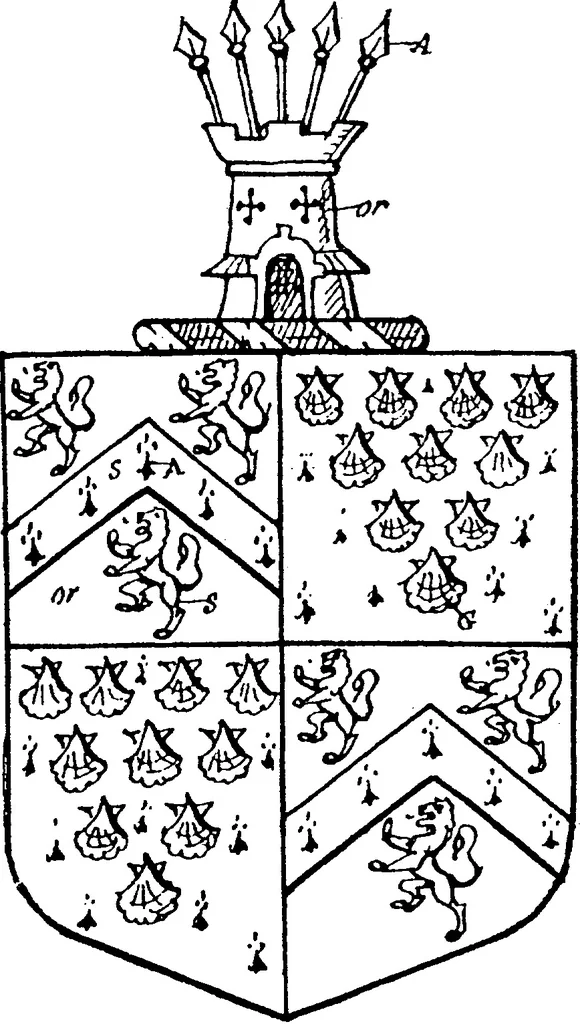 An illustration from A visitation of the county of Kent, 1906, leaf 115