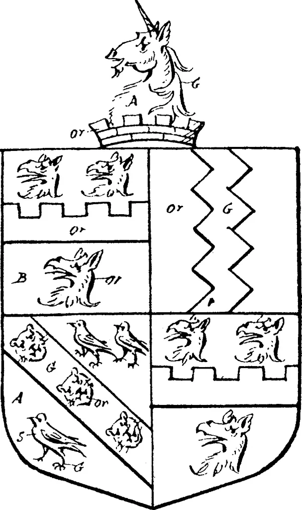 An illustration from A visitation of the county of Kent, 1906, leaf 123