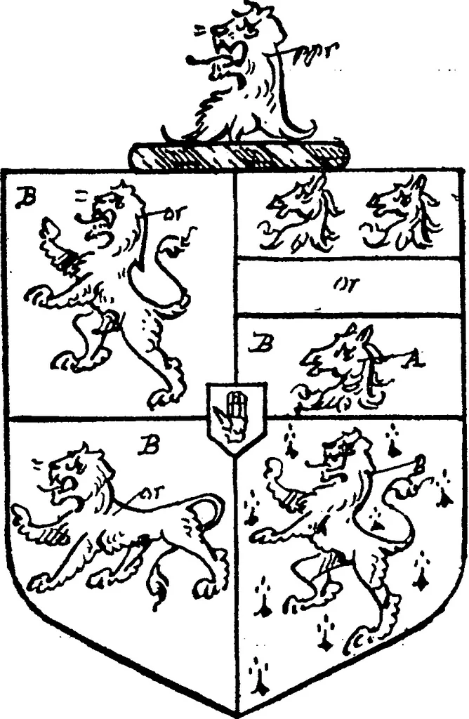 An illustration from A visitation of the county of Kent, 1906, leaf 127
