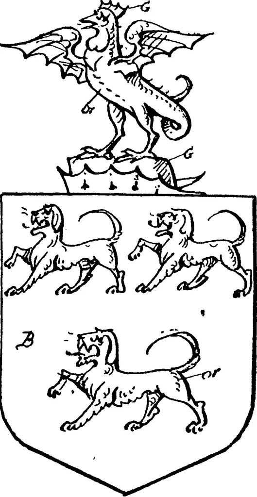An illustration from A visitation of the county of Kent, 1906, leaf 142