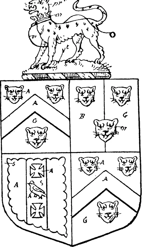 An illustration from A visitation of the county of Kent, 1906, leaf 143