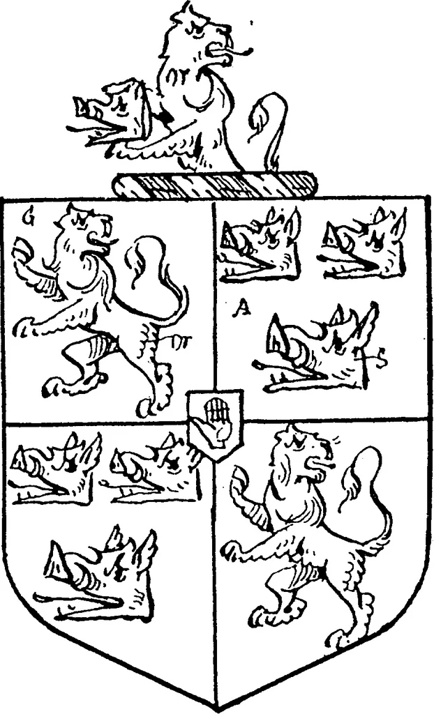 An illustration from A visitation of the county of Kent, 1906, leaf 149