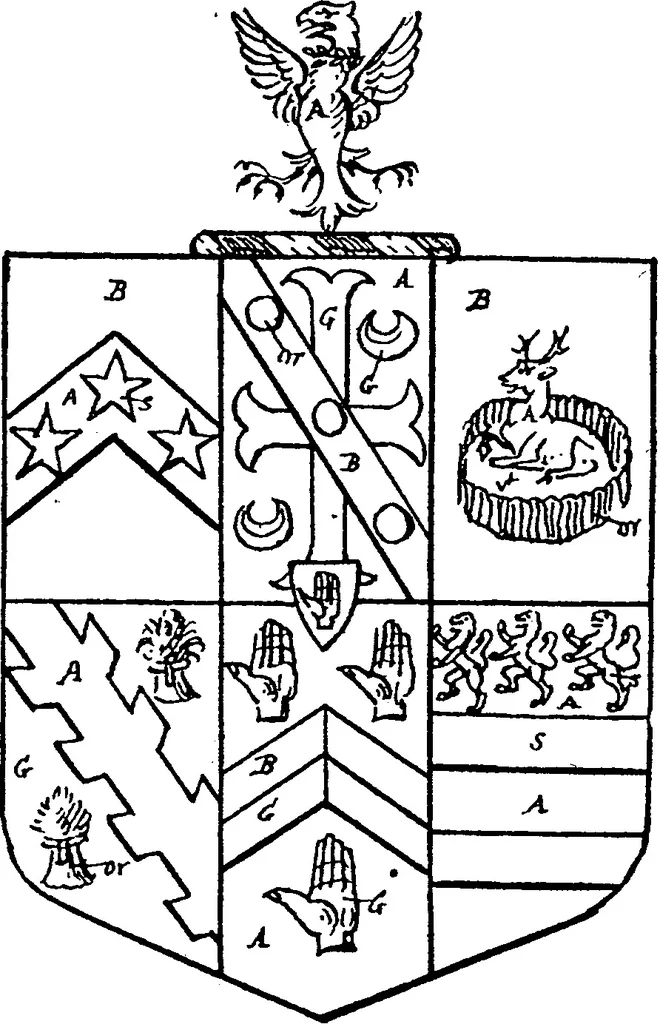 An illustration from A visitation of the county of Kent, 1906, leaf 153