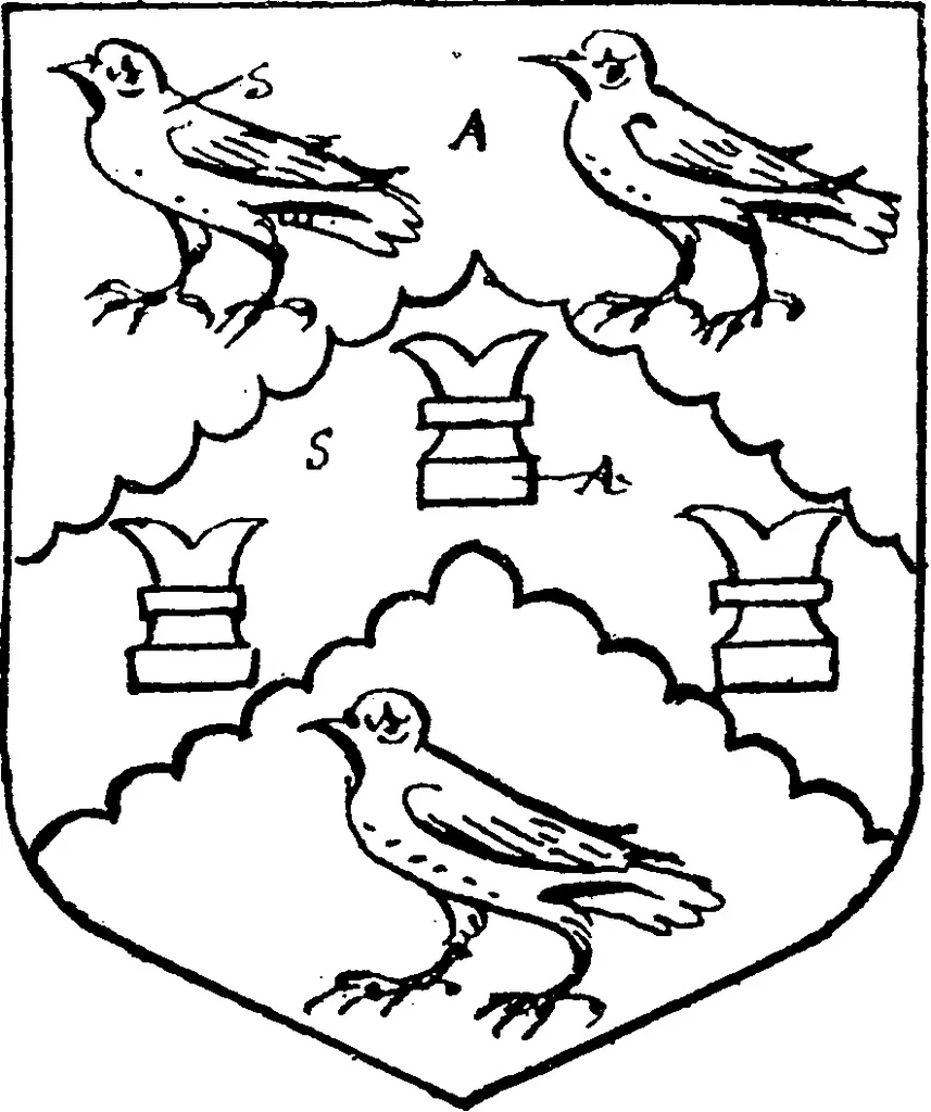 An illustration from A visitation of the county of Kent, 1906, leaf 155