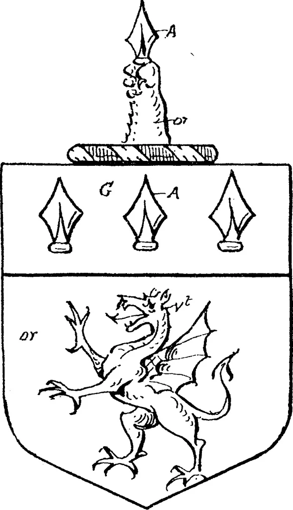 An illustration from A visitation of the county of Kent, 1906, leaf 166