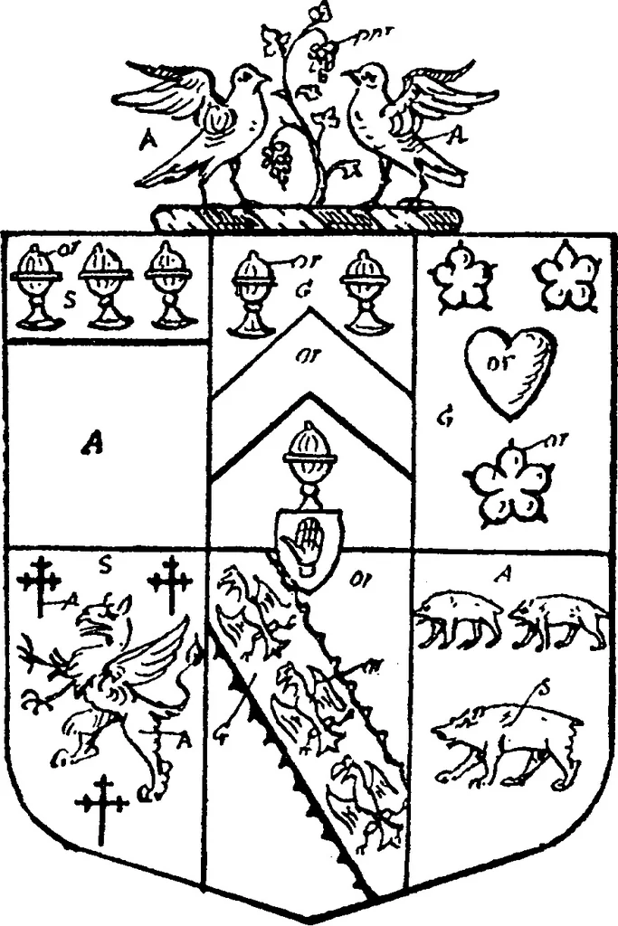 An illustration from A visitation of the county of Kent, 1906, leaf 33
