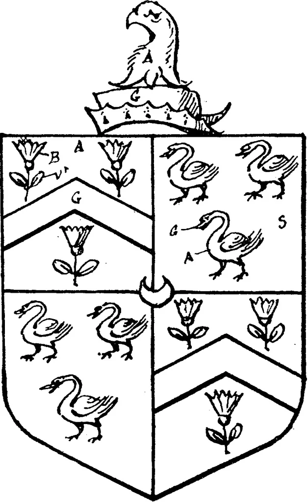 An illustration from A visitation of the county of Kent, 1906, leaf 48