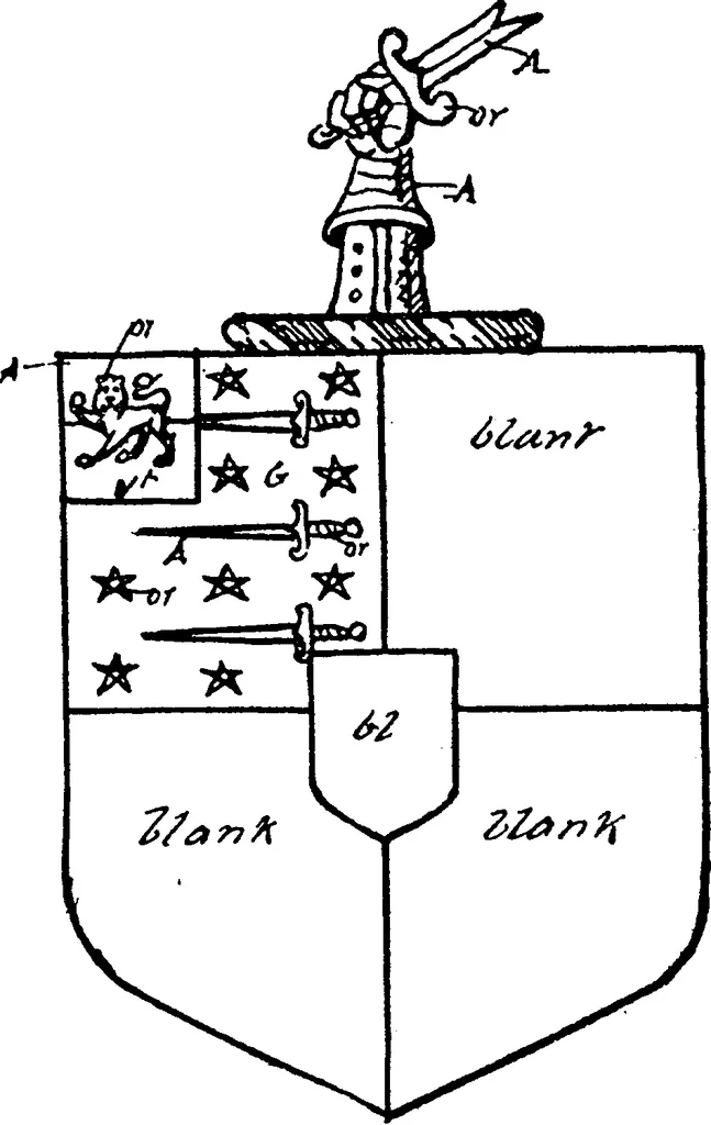 An illustration from A visitation of the county of Kent, 1906, leaf 48