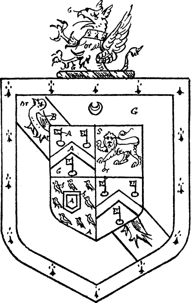 An illustration from A visitation of the county of Kent, 1906, leaf 51