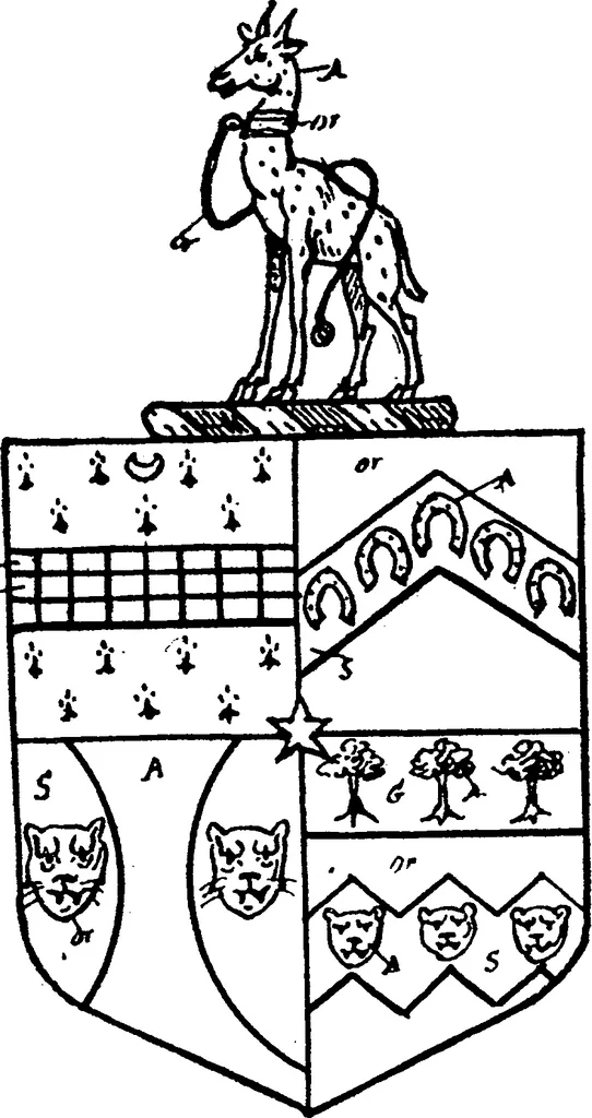 An illustration from A visitation of the county of Kent, 1906, leaf 54