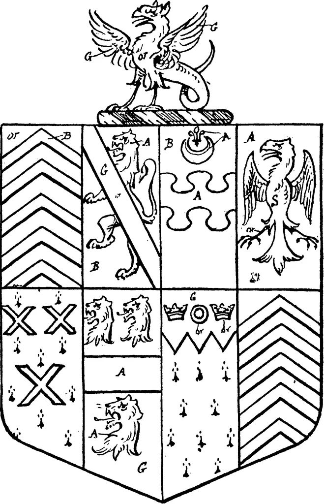 An illustration from A visitation of the county of Kent, 1906, leaf 67