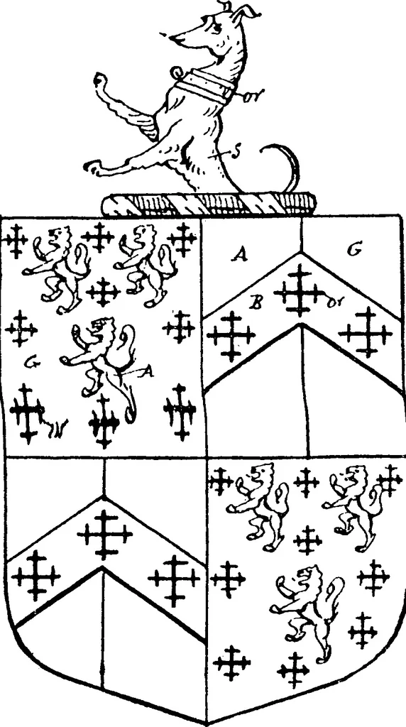 An illustration from A visitation of the county of Kent, 1906, leaf 77