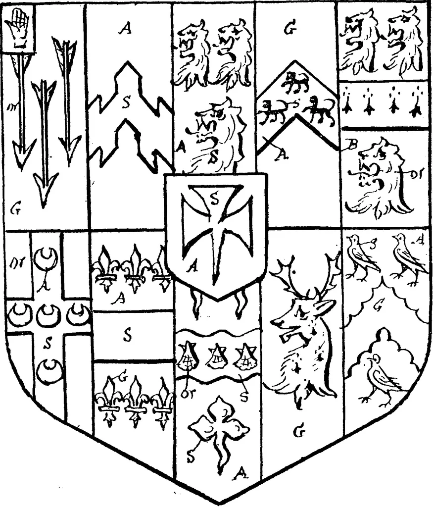 An illustration from A visitation of the county of Kent, 1906, leaf 84
