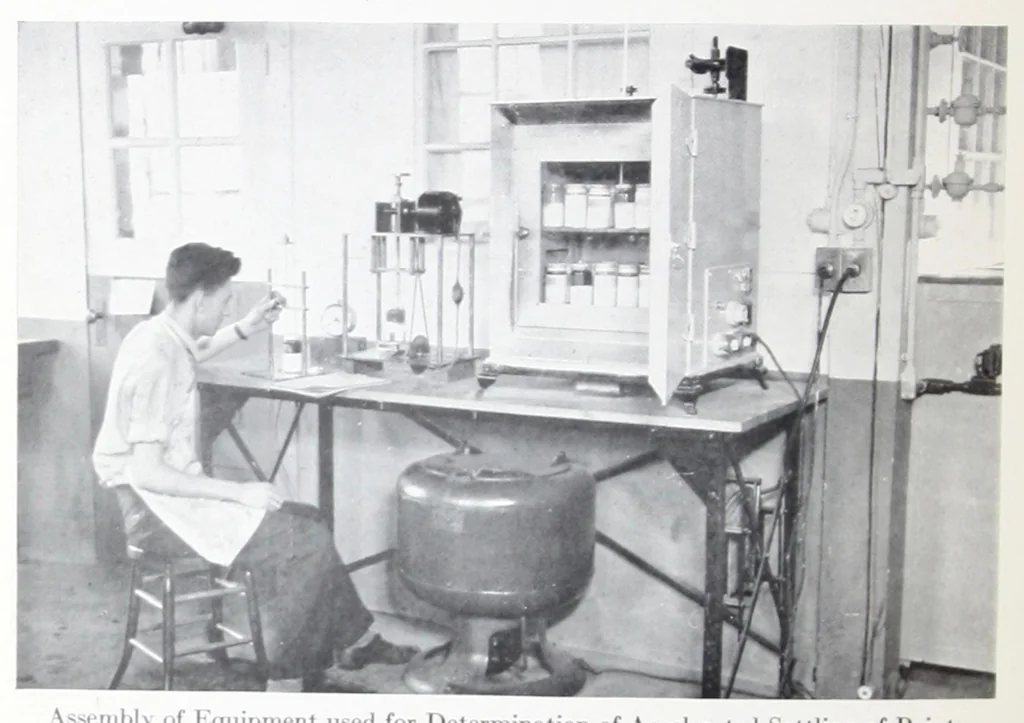 An illustration from Accelerated tests for the settling of pigments in paints / by Sidney Werthan and R.H. Wien., 1930, leaf 21