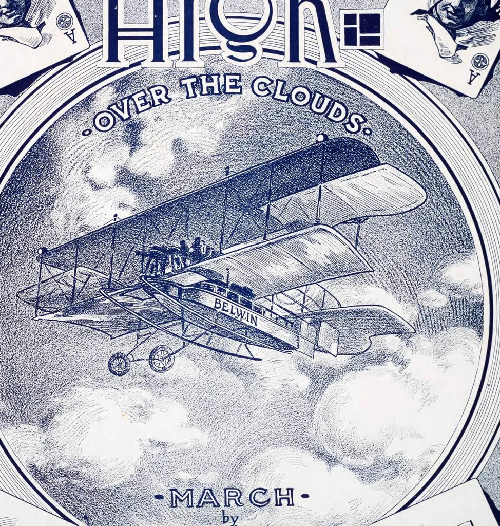 An illustration from Aces high : over the clouds : march, 1918, leaf 1