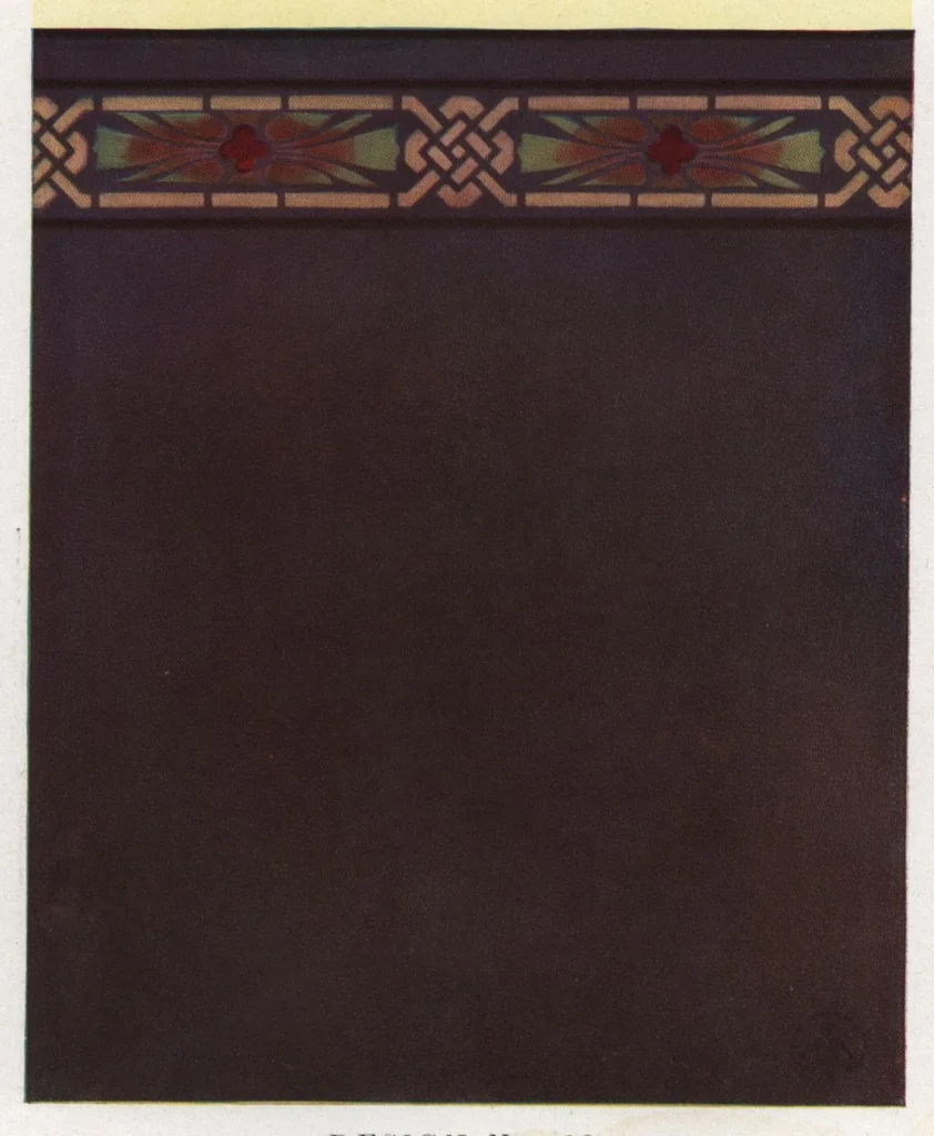 An illustration from Acme quality decorators' system of artistic and sanitary wall decorations with exclusive designs for the treatment of walls and ceilings shown in colors, stencils, and stenciling materials., 1914, leaf 27