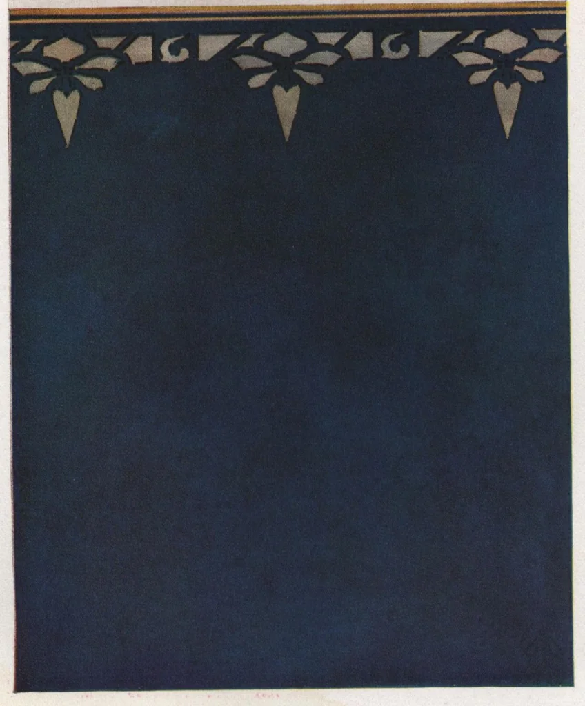 An illustration from Acme quality decorators' system of artistic and sanitary wall decorations with exclusive designs for the treatment of walls and ceilings shown in colors, stencils, and stenciling materials., 1914, leaf 38