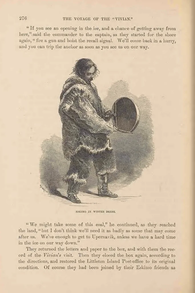 An illustration from Adventures of two youths in the open Polar Sea. The voyage of the "Vivian" to the north pole and beyond, 1885, leaf 280