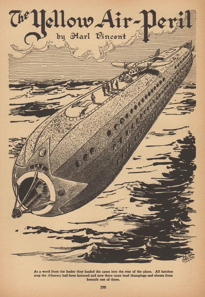 An illustration from Air Wonder Stories, Vol. 1, No. 3 (September 1929), 1929, leaf 7