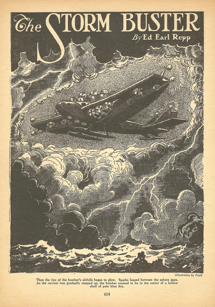 An illustration from Air Wonder Stories, Vol. 1, No. 7 (January 1930), 1930, leaf 39