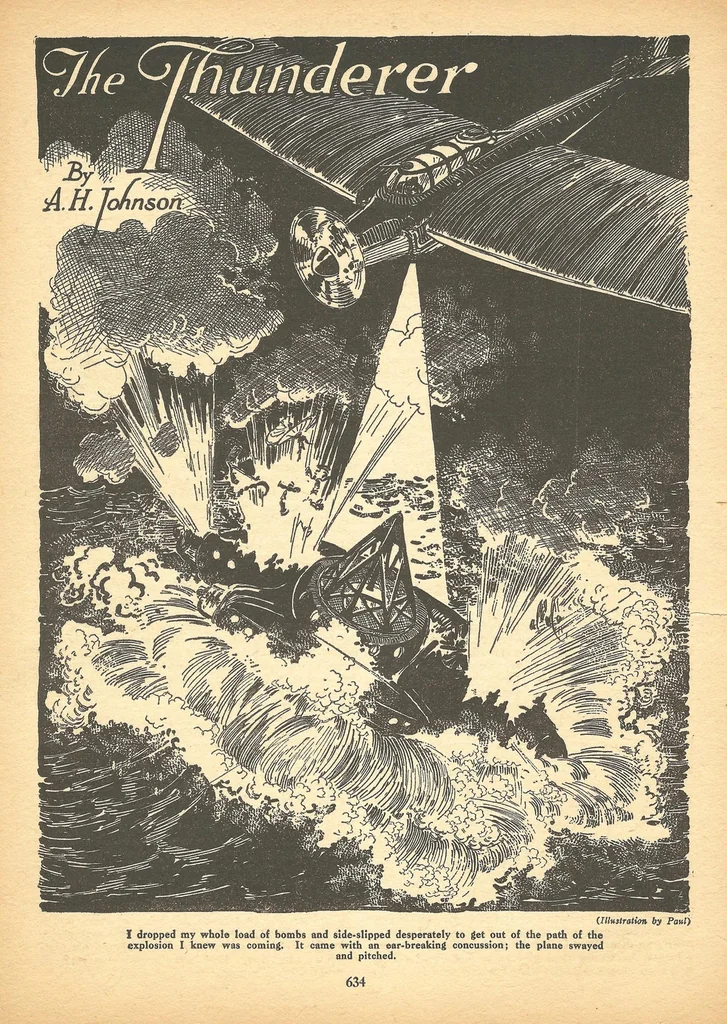 An illustration from Air Wonder Stories, Vol. 1, No. 7 (January 1930), 1930, leaf 59